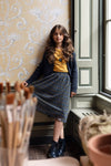 Meisjes 10Sixteen knitted cardigan van LOOXS 10sixteen in de kleur off black in maat 176.