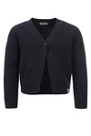 Meisjes 10Sixteen knitted cardigan van LOOXS 10sixteen in de kleur off black in maat 176.