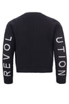 Meisjes 10Sixteen knitted cardigan van LOOXS 10sixteen in de kleur off black in maat 176.
