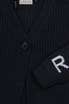 Meisjes 10Sixteen knitted cardigan van LOOXS 10sixteen in de kleur off black in maat 176.