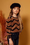 Meisjes 10Sixteen pullover van LOOXS 10sixteen in de kleur Medium brown in maat 176.