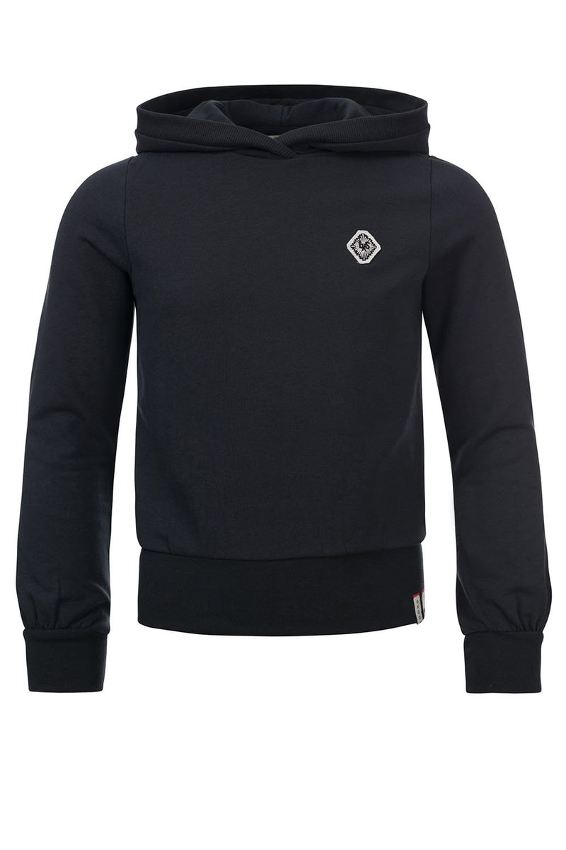 Meisjes 10Sixteen hooded Sweater van LOOXS 10sixteen in de kleur off black in maat 176.