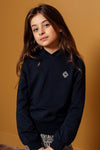 Meisjes 10Sixteen hooded Sweater van LOOXS 10sixteen in de kleur off black in maat 176.