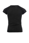 Meisjes 10Sixteen washed T-shirt van LOOXS 10sixteen in de kleur ACID BLACK in maat 176.