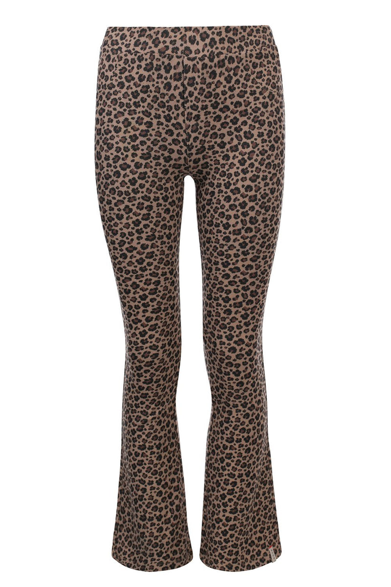 Meisjes 10Sixteen G.dyed twill jog flare pan van LOOXS 10sixteen in de kleur Leopard AO in maat 176.