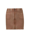 Meisjes 10Sixteen G.dyed twill jog skirt van LOOXS 10sixteen in de kleur Medium brown in maat 176.