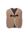 Meisjes Little gillet van LOOXS Little in de kleur off white in maat 116/128.