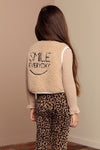 Meisjes Little gillet van LOOXS Little in de kleur off white in maat 116/128.