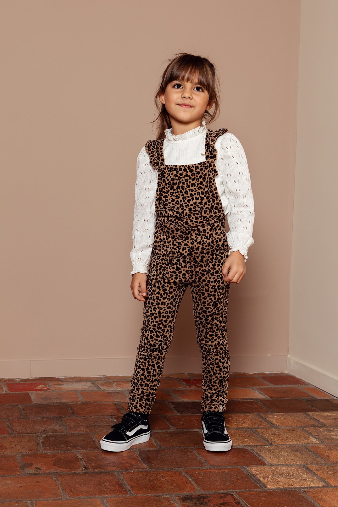 Meisjes Little jumpsuit van LOOXS Little in de kleur panther AO in maat 128.