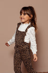 Meisjes Little jumpsuit van LOOXS Little in de kleur panther AO in maat 128.