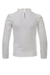 Meisjes Little blouse van LOOXS Little in de kleur off white in maat 128.