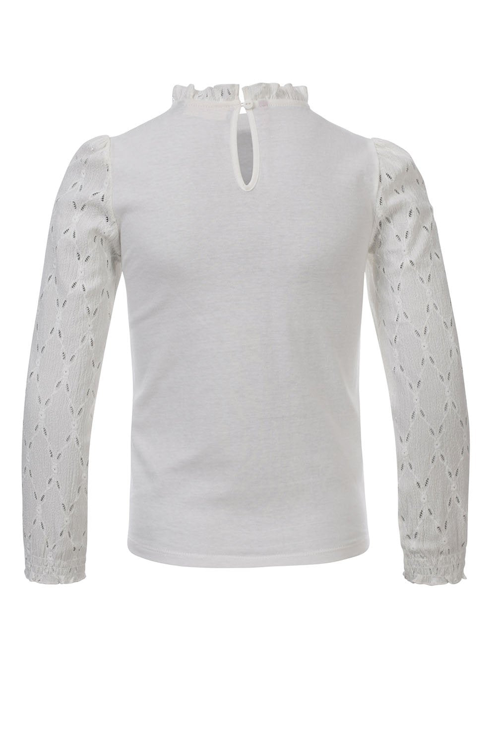 Meisjes Little blouse van LOOXS Little in de kleur off white in maat 128.