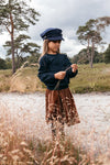 Meisjes Little sweater van LOOXS Little in de kleur navy in maat 128.