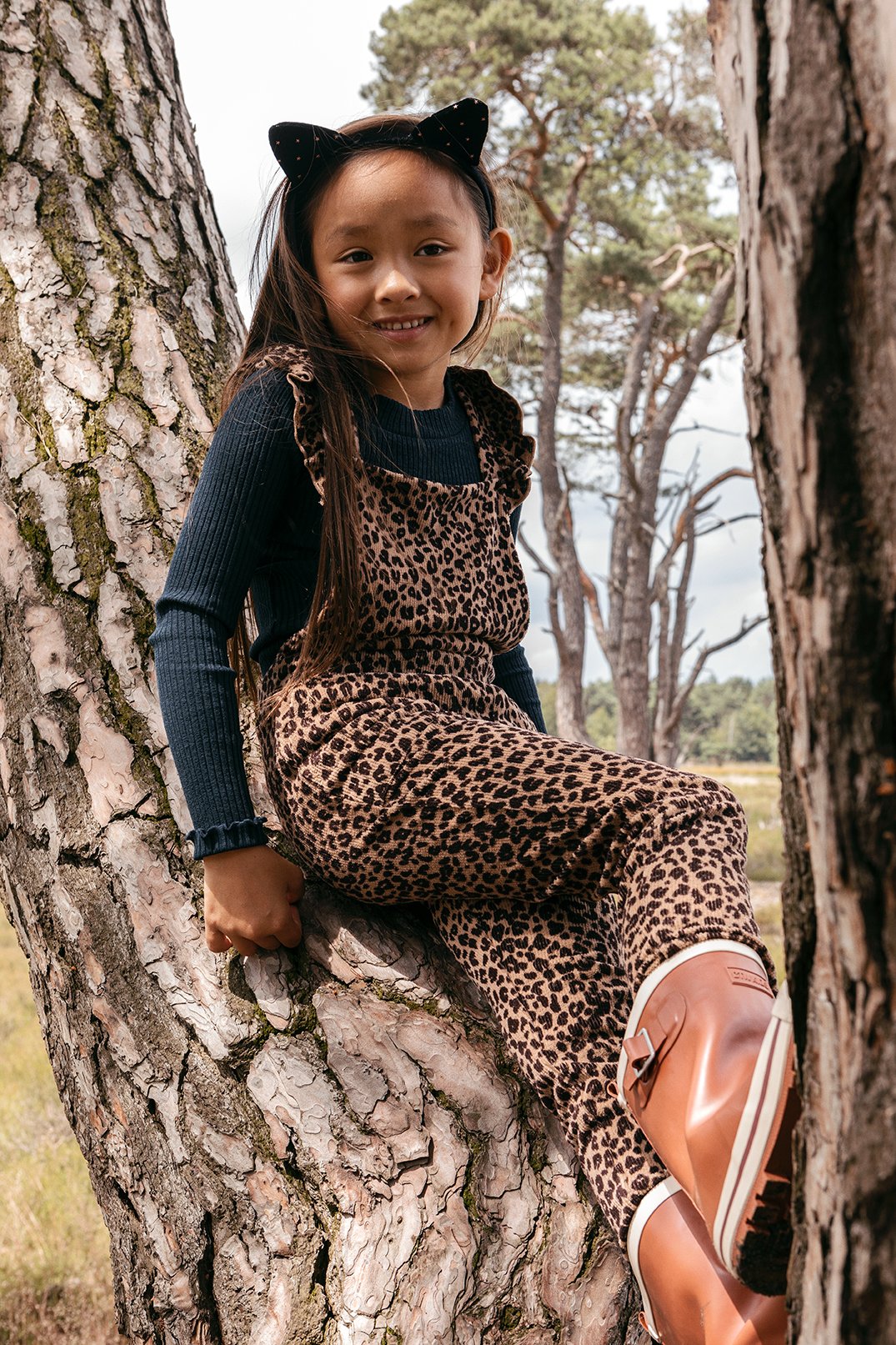 Meisjes Little t-shirt l. sleeve van LOOXS Little in de kleur navy in maat 128.