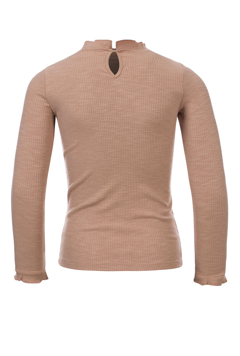 Meisjes Little t-shirt van LOOXS Little in de kleur camel in maat 128.