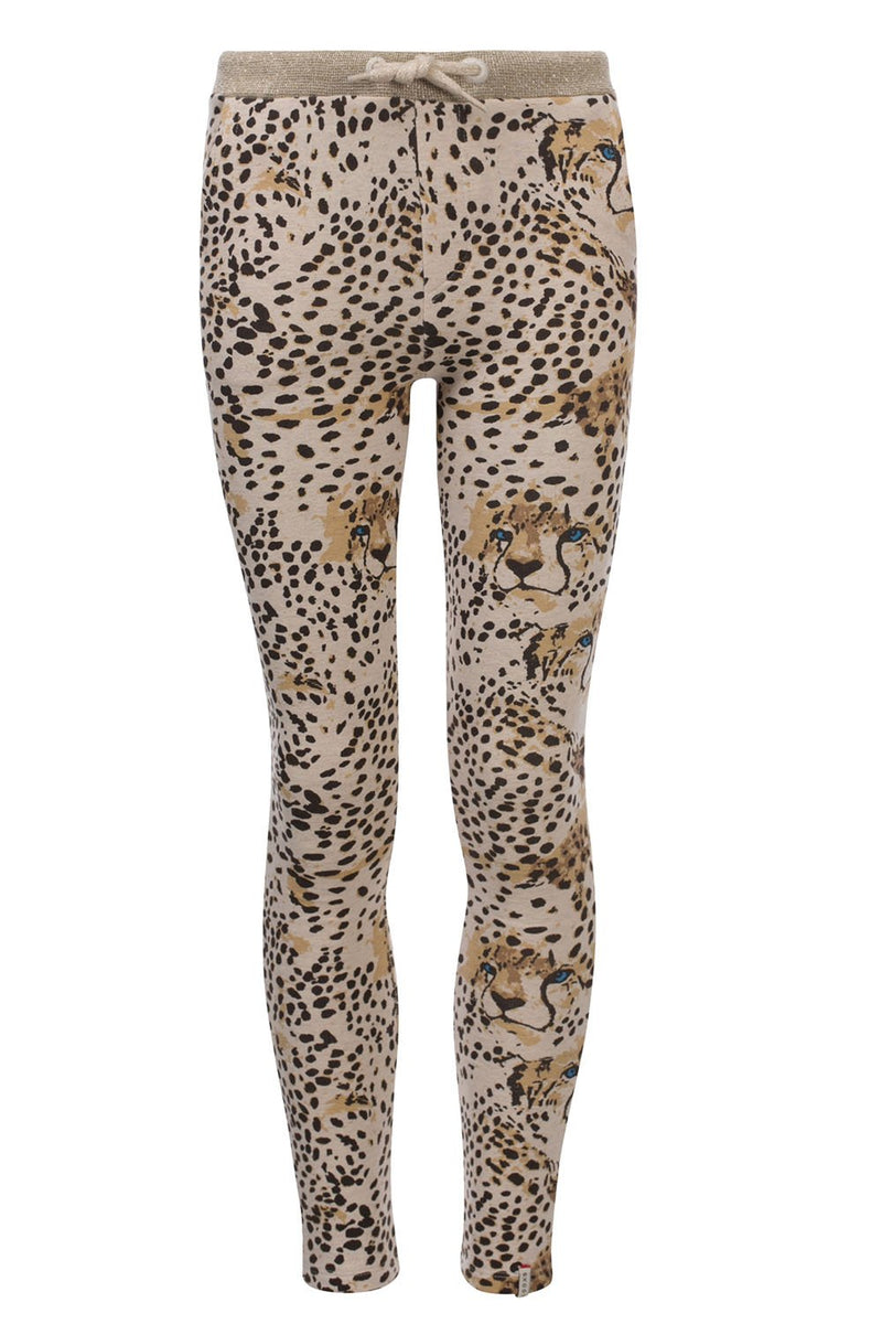 Meisjes Little pants van LOOXS Little in de kleur Army panther in maat 128.