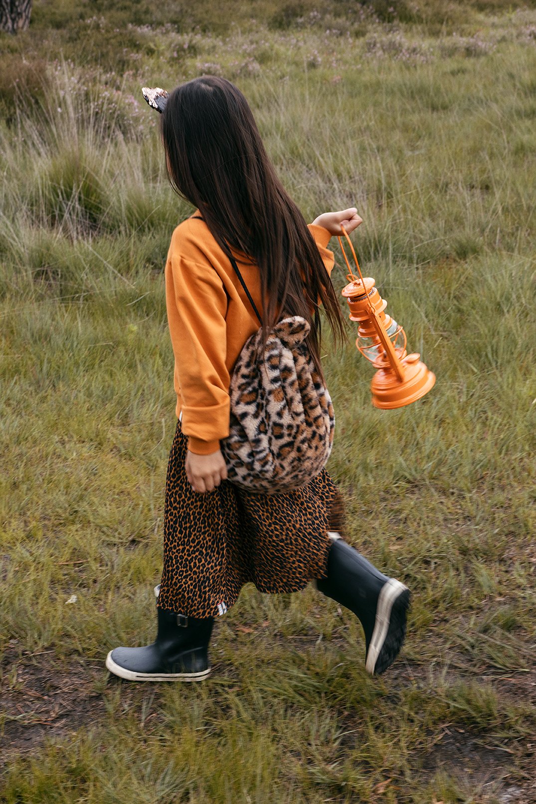 Meisjes Little backpack animal fur  van LOOXS Little in de kleur Animal Fur in maat ONE.