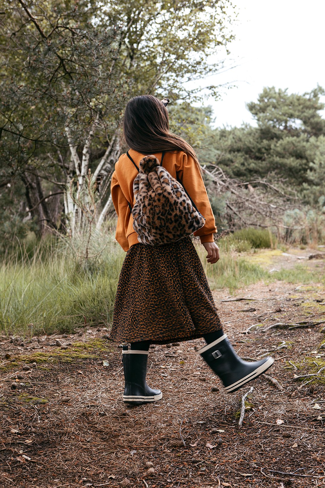 Meisjes Little backpack animal fur  van LOOXS Little in de kleur Animal Fur in maat ONE.