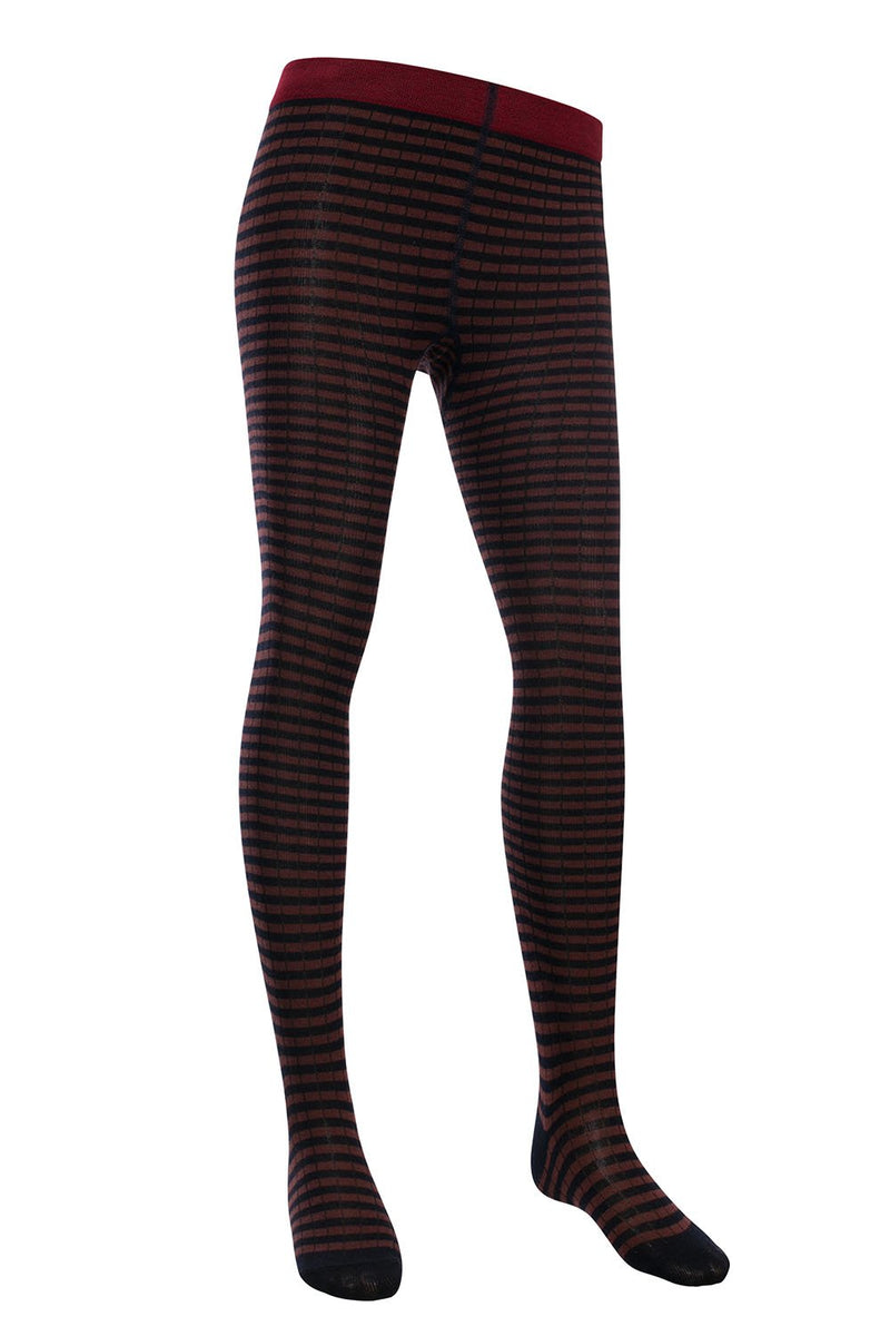 Meisjes Little tights van LOOXS Little in de kleur Cacao in maat 122/128.