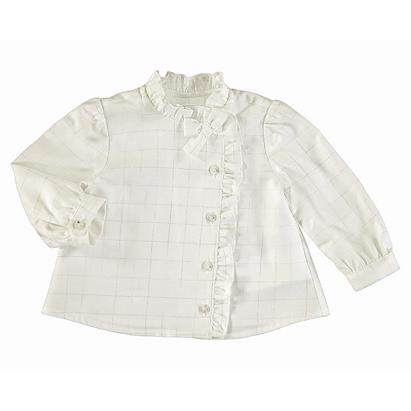 meisjes Blouse van Mayoral in de kleur Beige in maat 86.