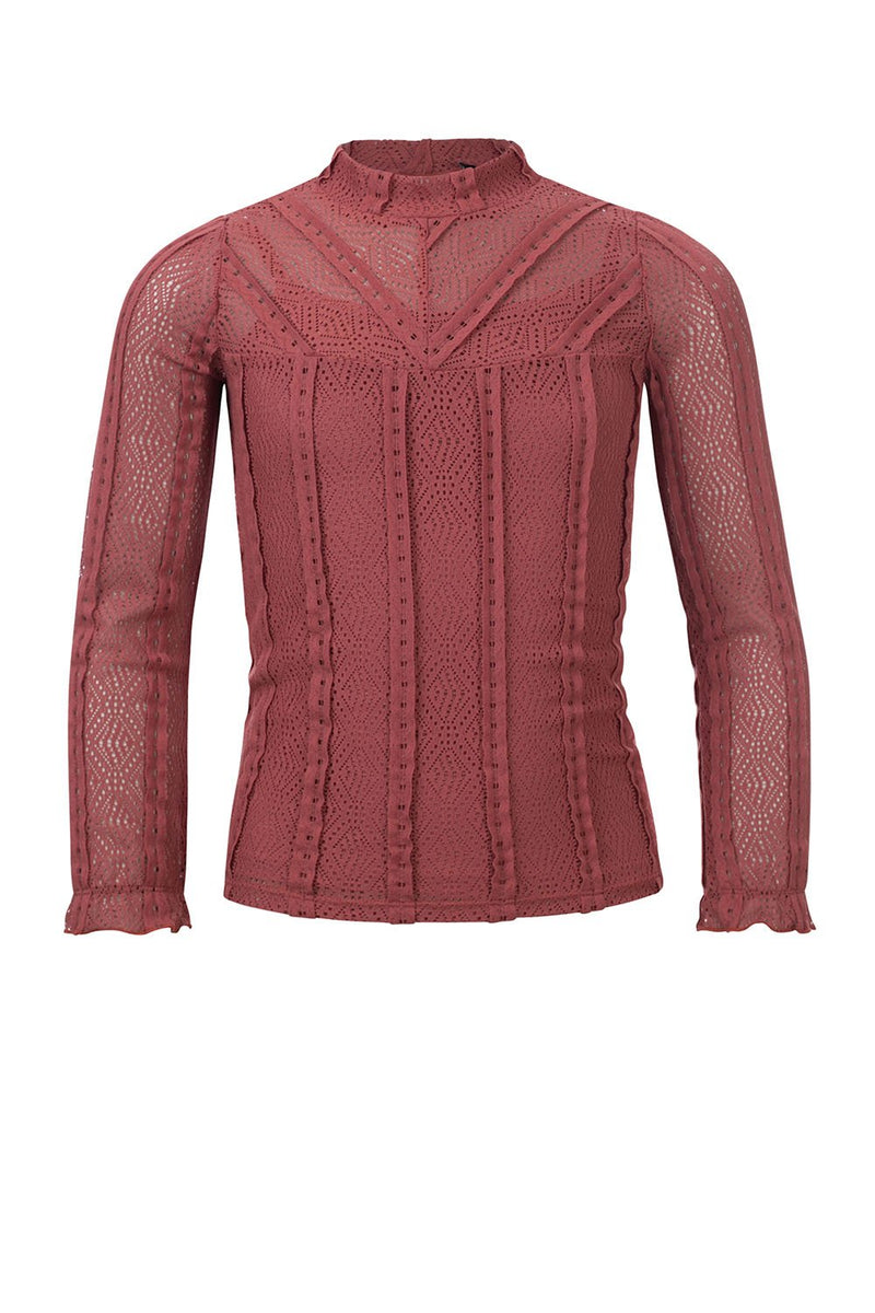 Meisjes 10Sixteen lace top van LOOXS 10sixteen in de kleur boho blush in maat 176.