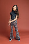 Meisjes 10Sixteen plisse flared pants van LOOXS 10sixteen in de kleur camo leopard in maat 176.