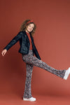 Meisjes 10Sixteen plisse flared pants van LOOXS 10sixteen in de kleur camo leopard in maat 176.