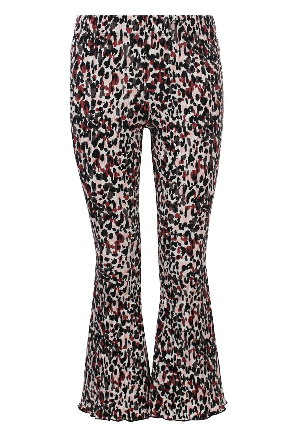 Meisjes 10Sixteen plisse flared pants van LOOXS 10sixteen in de kleur camo leopard in maat 176.