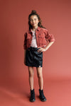 Meisjes 10Sixteen PU skirt van LOOXS 10sixteen in de kleur black in maat 176.