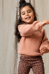 Meisjes Little knitted balloon pullover van LOOXS Little in de kleur sorbet in maat 128.