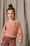 Meisjes Little knitted balloon pullover van LOOXS Little in de kleur sorbet in maat 128.