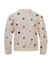 Meisjes Little embroidered sweater van LOOXS Little in de kleur MILK in maat 128.