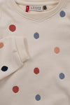 Meisjes Little embroidered sweater van LOOXS Little in de kleur MILK in maat 128.