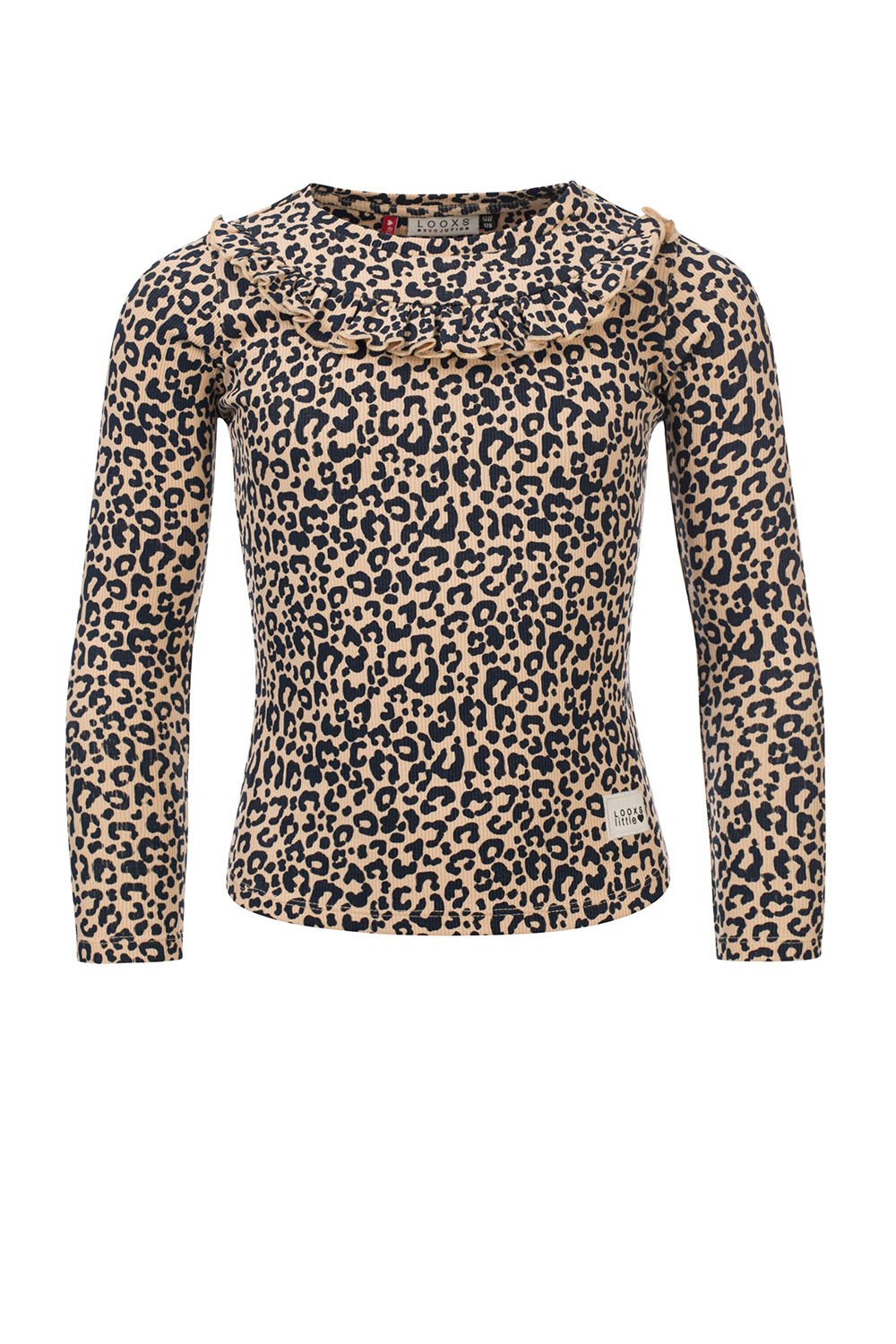 LOOXS Little Little leopard rib T-shirt ls