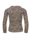 Meisjes Little leopard rib T-shirt ls van LOOXS Little in de kleur sandy leopard in maat 128.