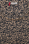 Meisjes Little leopard rib T-shirt ls van LOOXS Little in de kleur sandy leopard in maat 128.