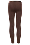 Meisjes Little glitter legging van LOOXS Little in de kleur Cacao in maat 128.