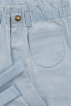 Meisjes Little denim wide leg pants van LOOXS Little in de kleur BLUE CLASSIC in maat 128.