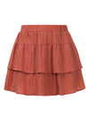 Meisjes Little jaquard skirt van LOOXS Little in de kleur Redwood in maat 128.