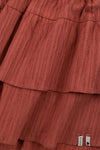 Meisjes Little jaquard skirt van LOOXS Little in de kleur Redwood in maat 128.