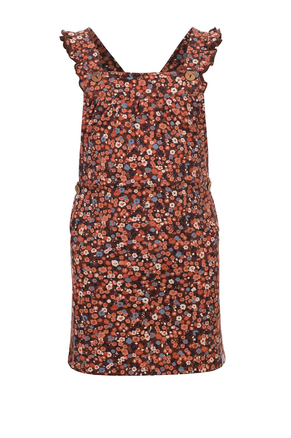 Meisjes Little flower salopette dress van LOOXS Little in de kleur Millefleur in maat 128.