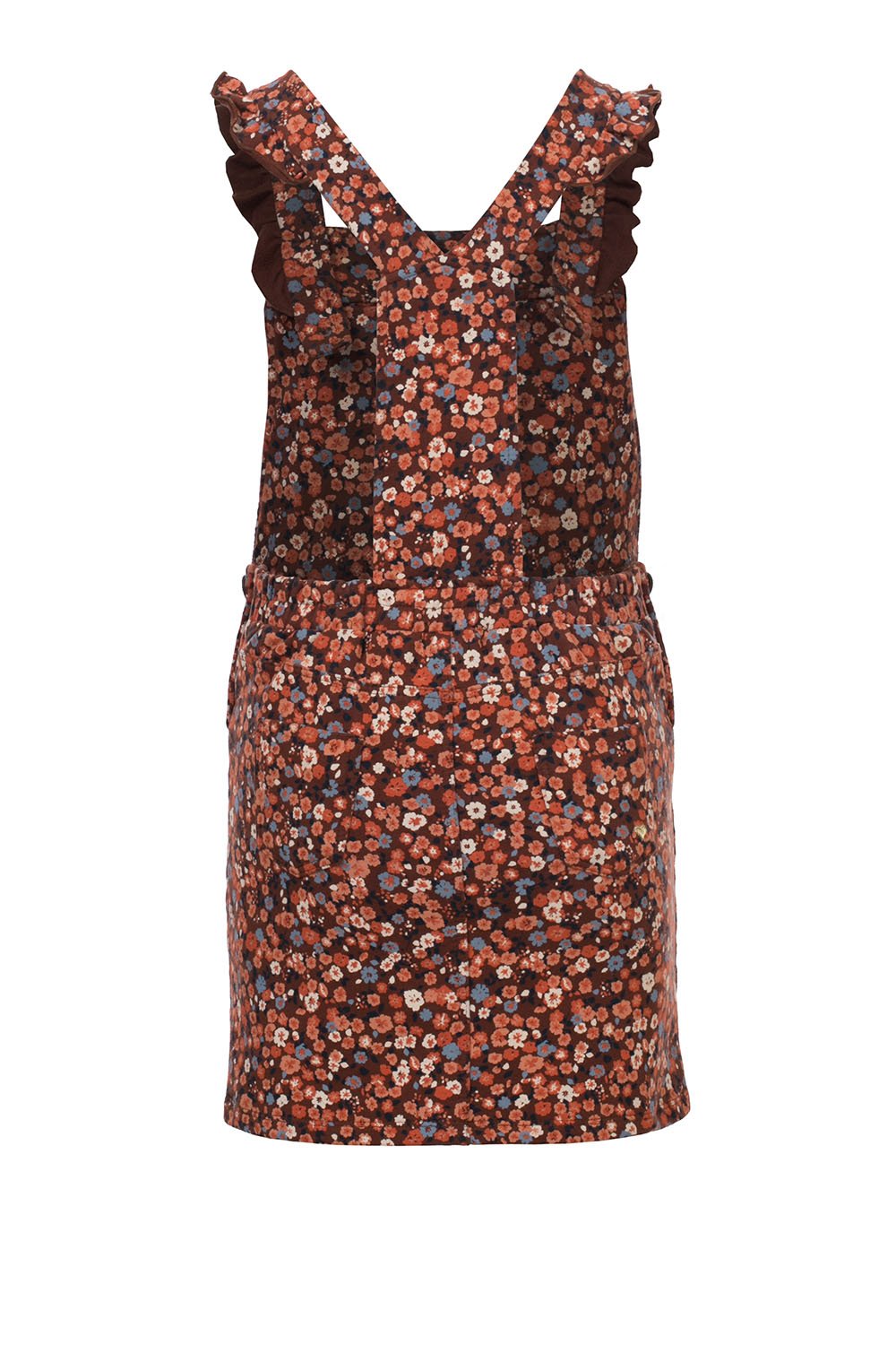 Meisjes Little flower salopette dress van LOOXS Little in de kleur Millefleur in maat 128.