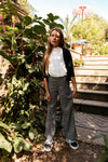 LOOXS 10sixteen  Check Crinkle Wide Pants