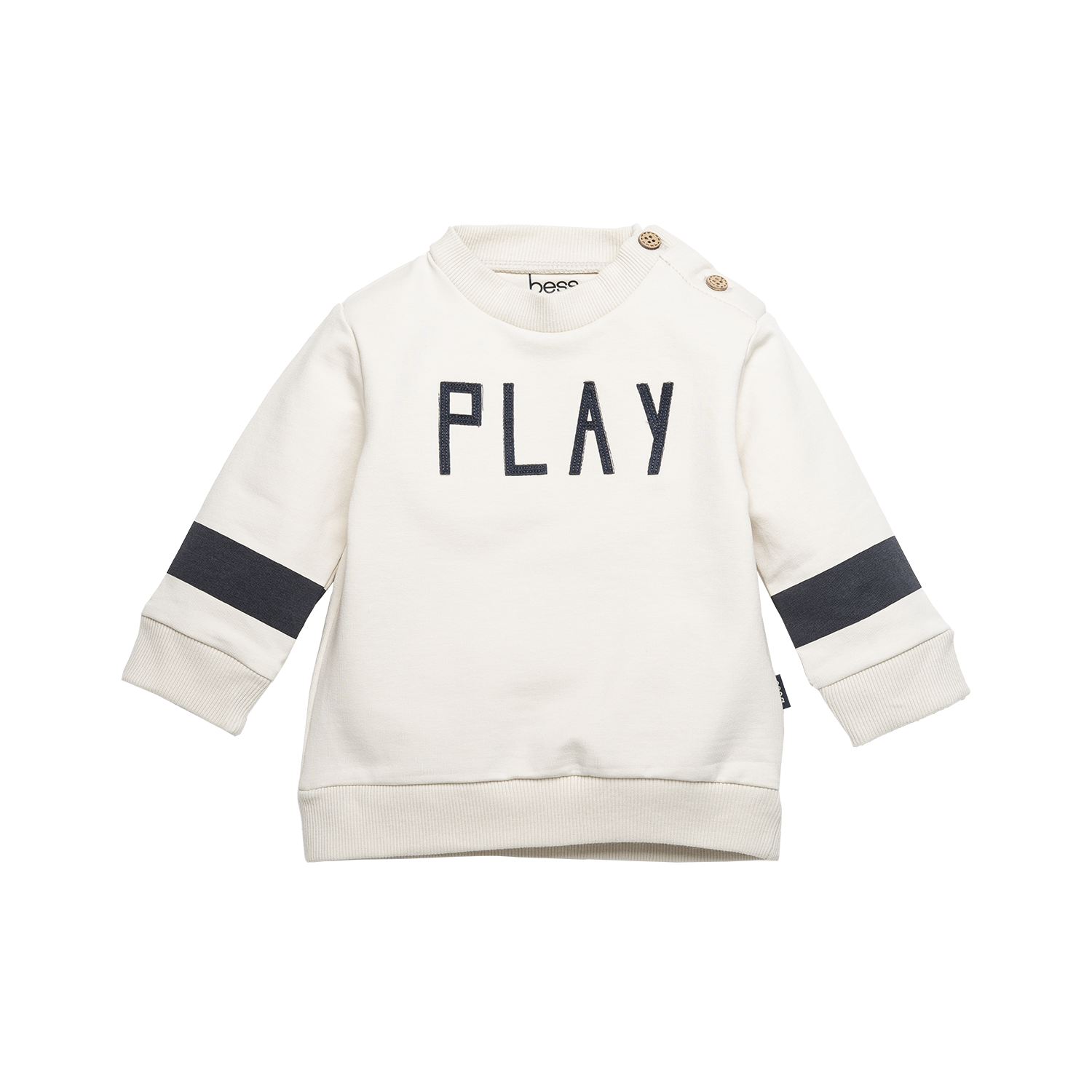 Jongens Sweater Play van B.E.S.S. in de kleur Off White in maat 68.