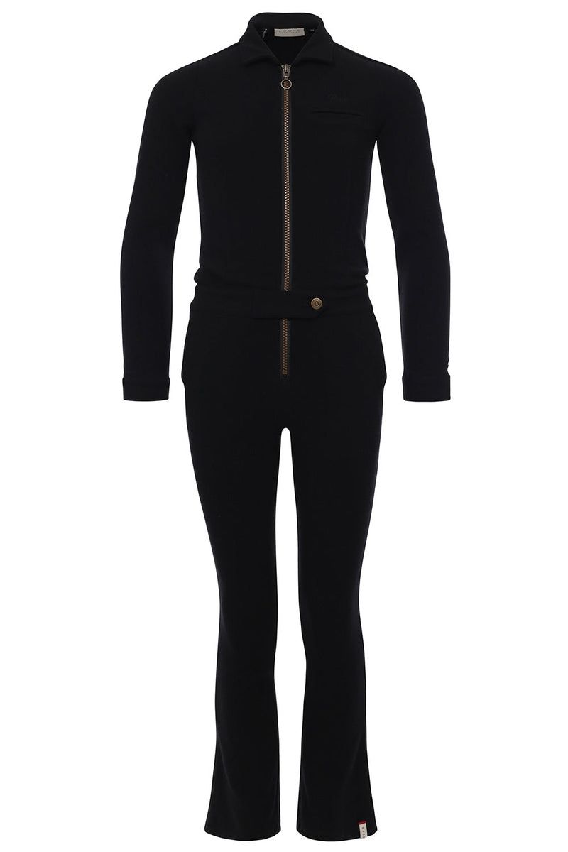 Meisjes Flared Twill Jumpsuit van Looxs 10sixteen in de kleur black in maat 176.