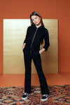 Meisjes Flared Twill Jumpsuit van Looxs 10sixteen in de kleur black in maat 176.