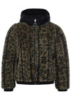 Meisjes Reversible Fur Jacket van Looxs 10sixteen in de kleur army in maat 164.