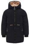 Meisjes Reversible Parka van Looxs 10sixteen in de kleur black in maat 164.