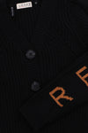 Meisjes Knitted Rib Cardigan van Looxs 10sixteen in de kleur black in maat 176.