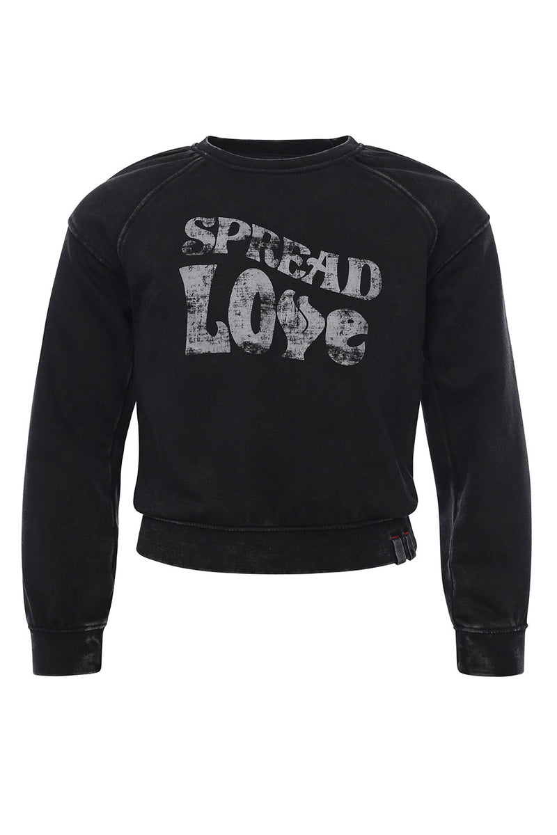 Meisjes Acid Sweater van Looxs 10sixteen in de kleur ash in maat 176.